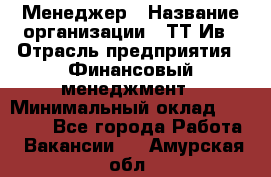 Менеджер › Название организации ­ ТТ-Ив › Отрасль предприятия ­ Финансовый менеджмент › Минимальный оклад ­ 35 000 - Все города Работа » Вакансии   . Амурская обл.